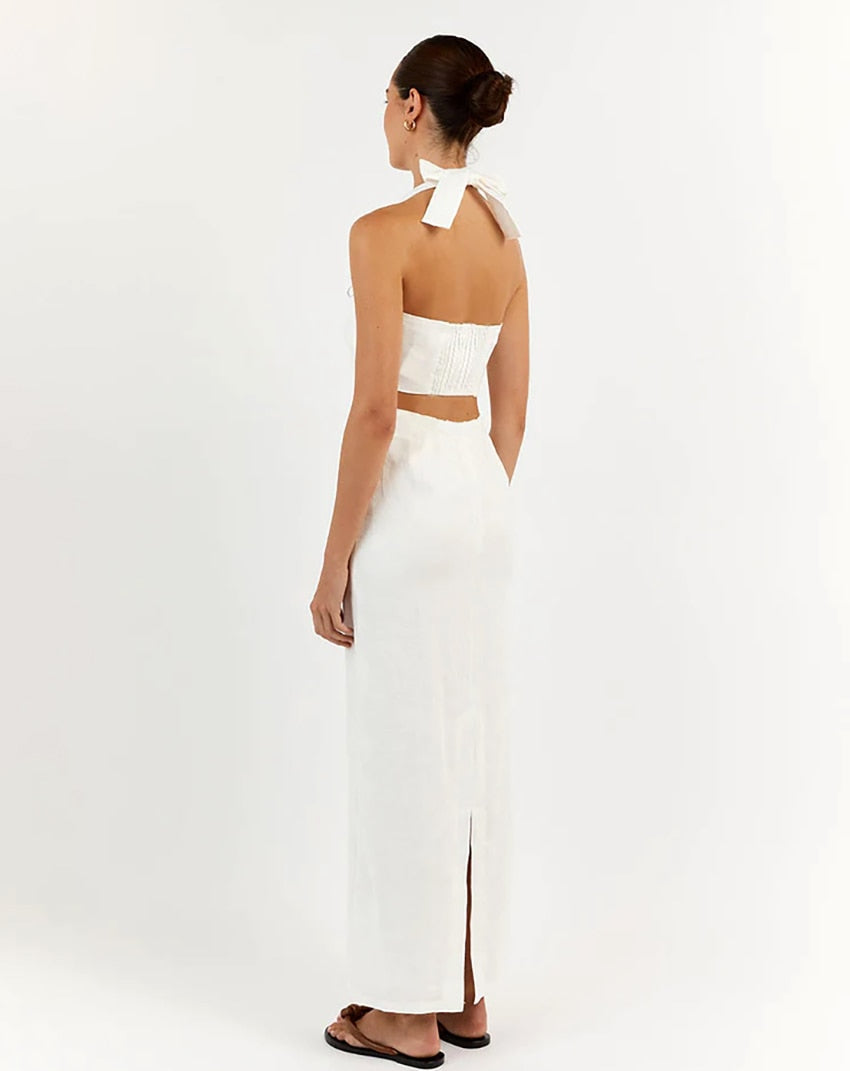 Larsen סט גופייה וחצאית מקסי