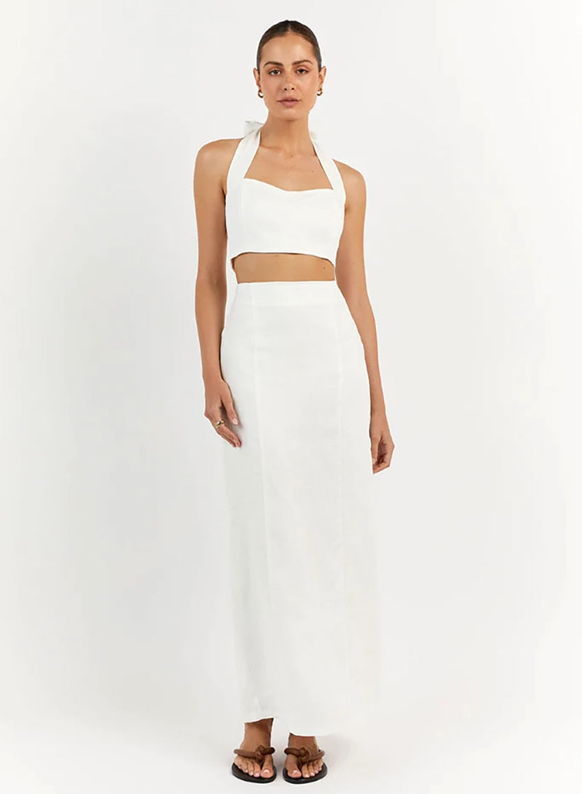 Larsen סט גופייה וחצאית מקסי